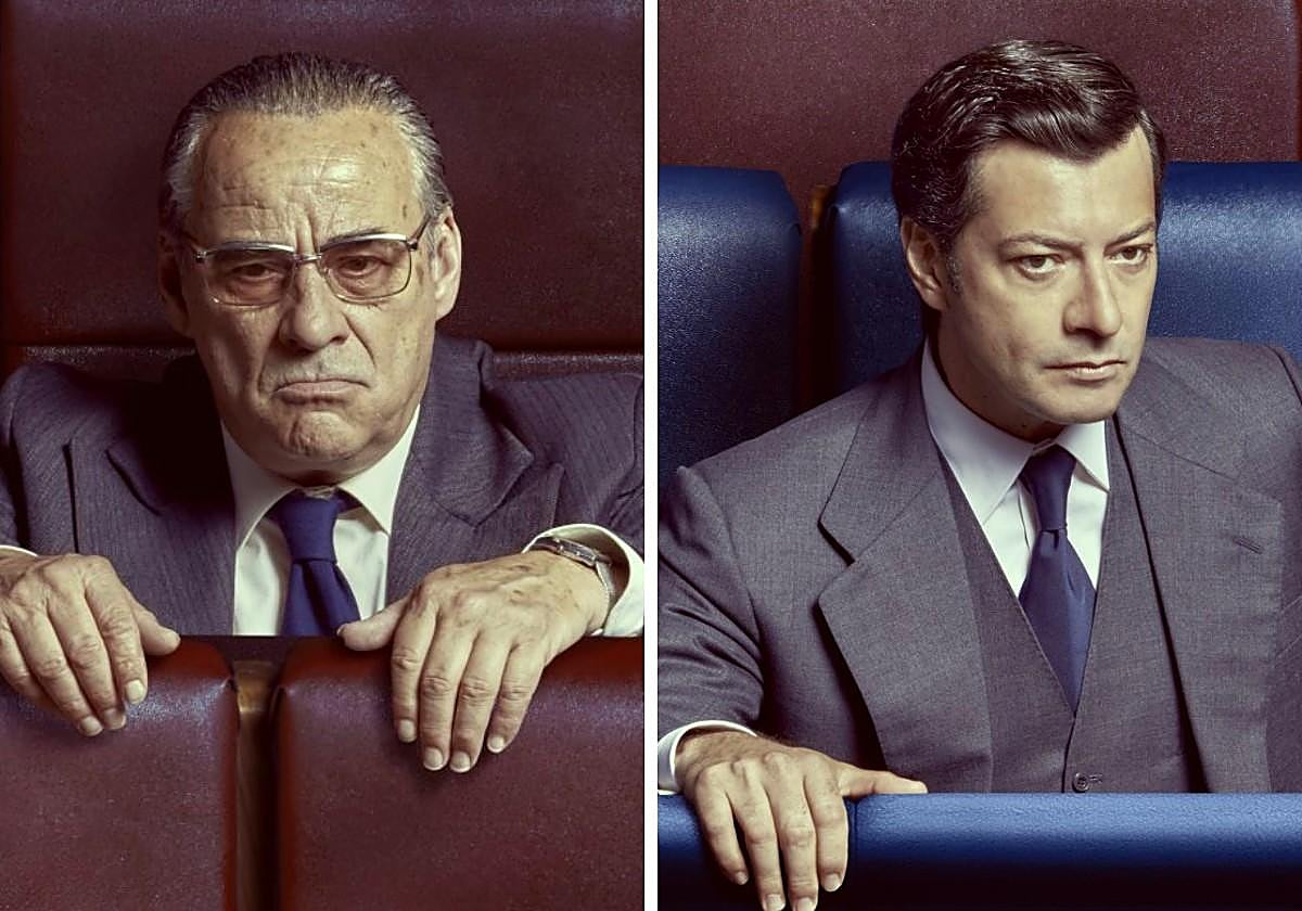 Eduard Fernández encarna a Santiago Carrillo y Álvaro Morte es Adolfo Suárez en 'Anatomía de un instante'.