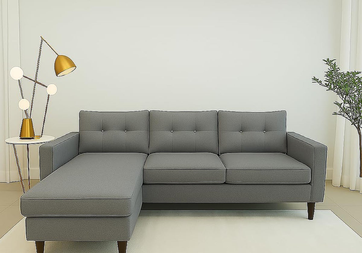 Bueno, bonito y barato: así es este sofá chaiselongue de tres plazas