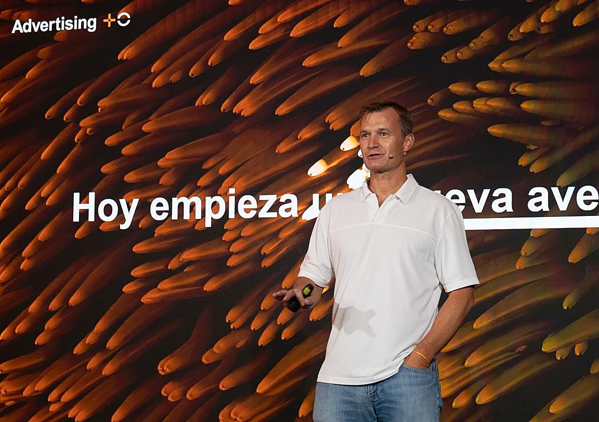 Meinrad Spenger, CEO de MasOrange, durante la presentación.