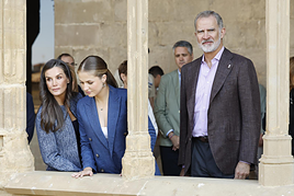 Los Reyes y la Princesa durante el segundo día de su visita en Navarra