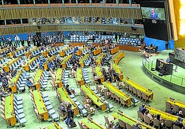 Netanyahu se dirige a una Asamble casi vacío que le ha dado plantón.