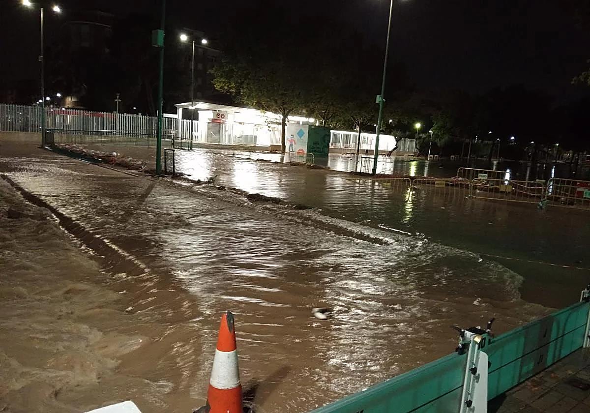 La Saleta, en la zona del paso inferior con la estación de Cercanías de Aldaia
