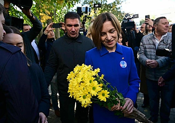 La presidenta de Moldavia, Maia Sandu.
