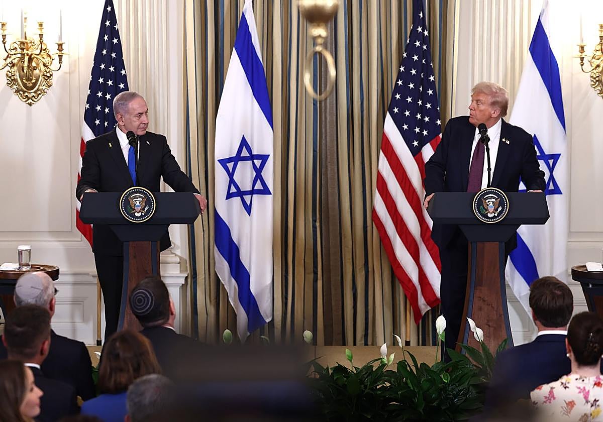 Donald Trump y Benjamín Netanyahu, en la Casa Blanca.