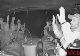 Momento del abordaje de uno de los barcos de la flotilla.