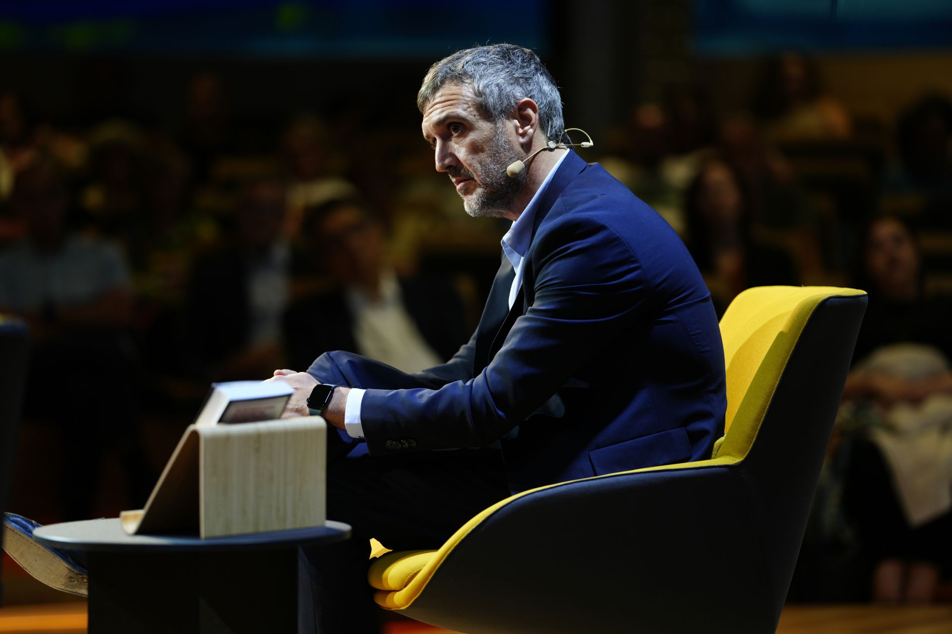 Fernando Belzunce, en la presentación de su libro. 