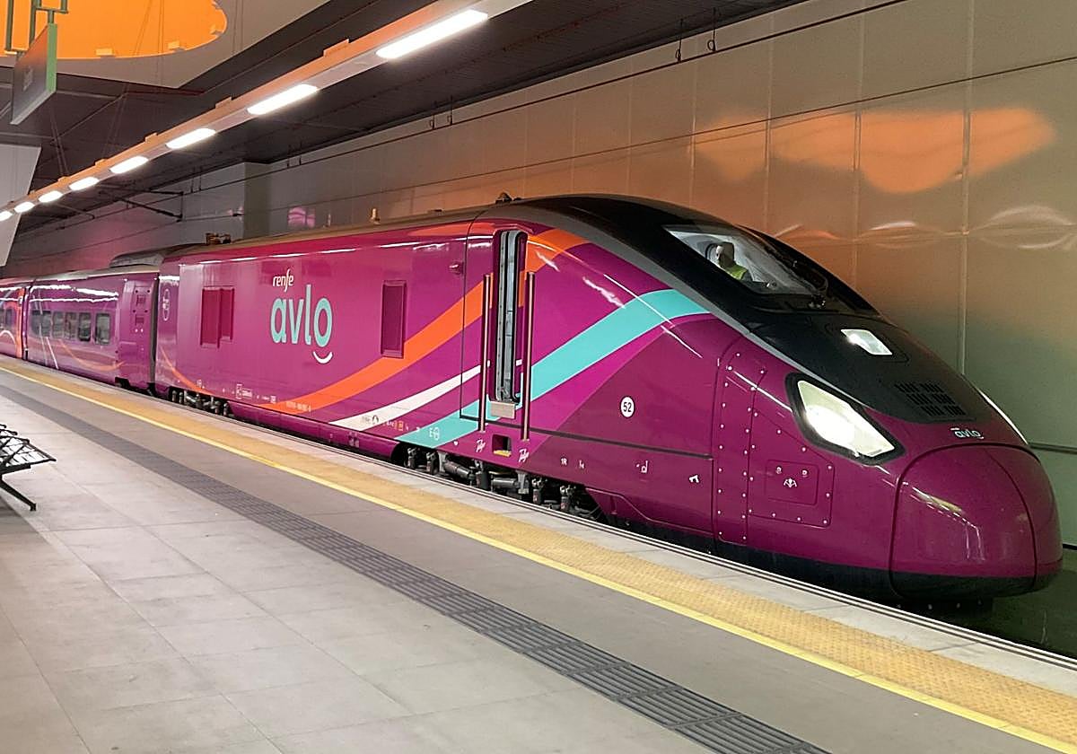 Uno de los trenes Avlo de Renfe.