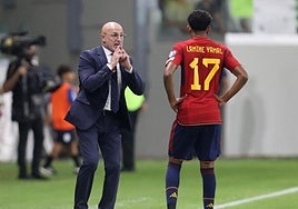 Luis de la Fuente y lamine Yamal