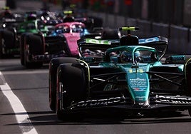 El Aston Martin de Fernando Alonso.