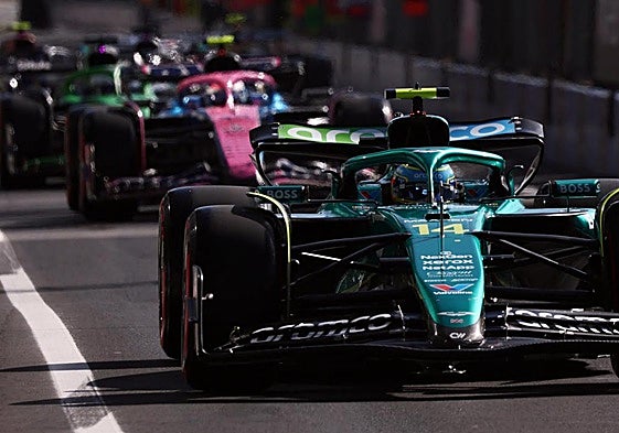 El Aston Martin de Fernando Alonso.