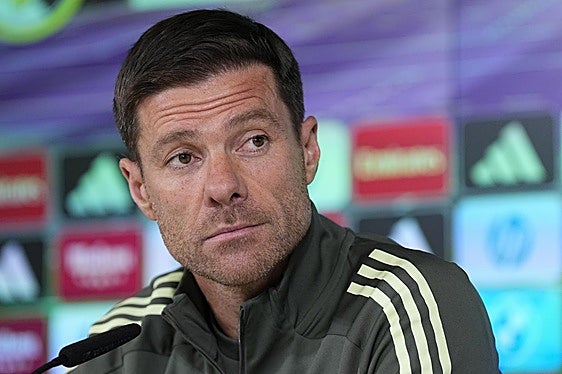 Xabi Alonso, entrenador del Real Madrid, en rueda de prensa.