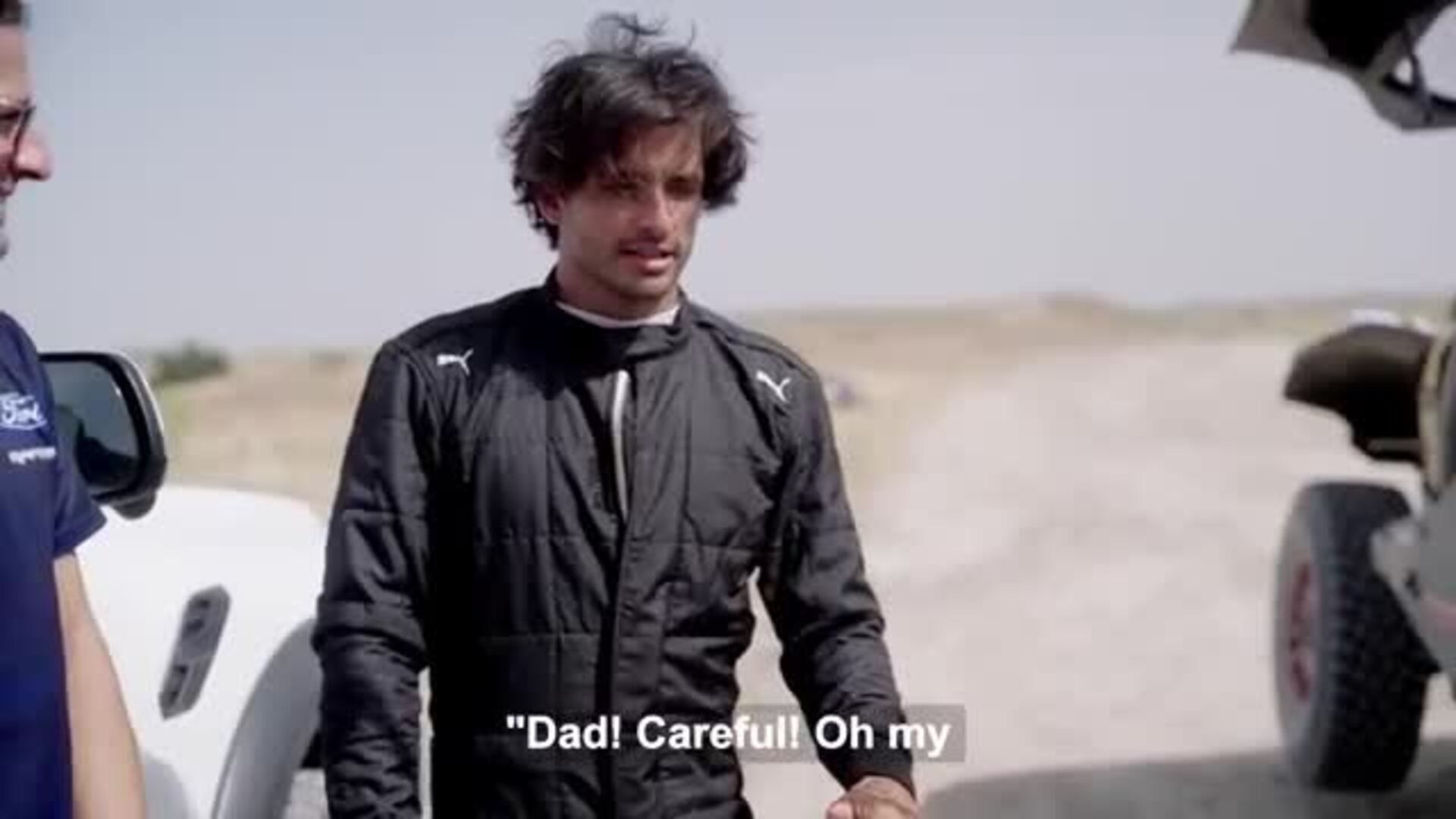 Encuentro de Leyendas: Carlos Sainz padre e hijo Intercambian roles al volante del Ford Raptor T1+