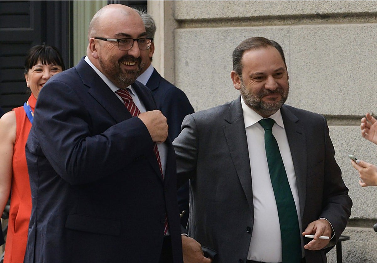 Koldo García y José Luis Ábalos en el Congreso