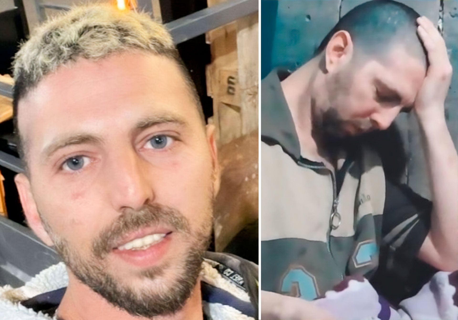 Elkana Bohbot, antes y durante su cautiverio