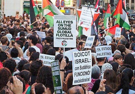 Manifestación en Madrid contra Israel.