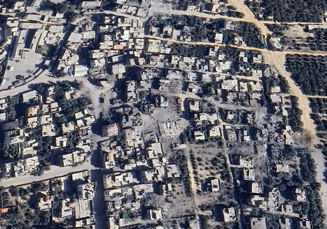 Imagen antes - Las imágenes que revelan cómo Israel ha convertido Gaza en un desierto