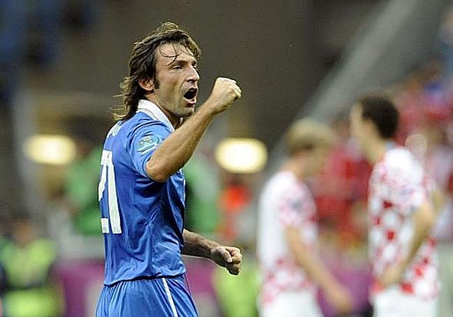 Andrea Pirlo, durante un partido con Italia.