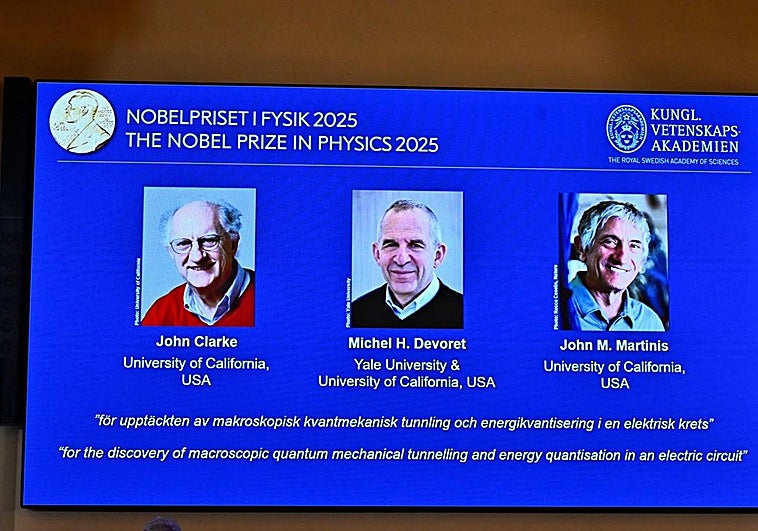 John Clarke, Michel H. Devoret y John M. Martinis, premio Nobel de Física 2025