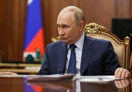 El presidente ruso, Vladímir Putin, en una reunión en el Kremlin.