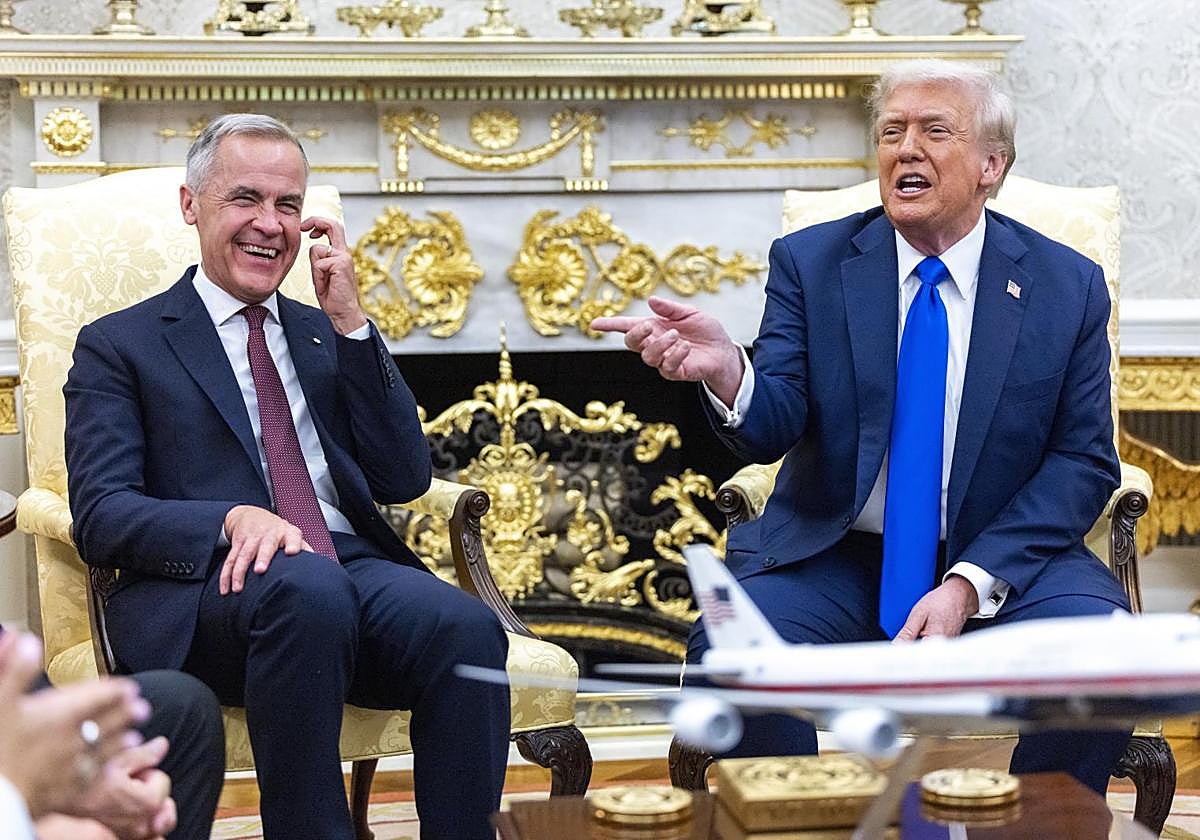 Donald Trump y Mark Carney, reunidos en el Despacho Oval.