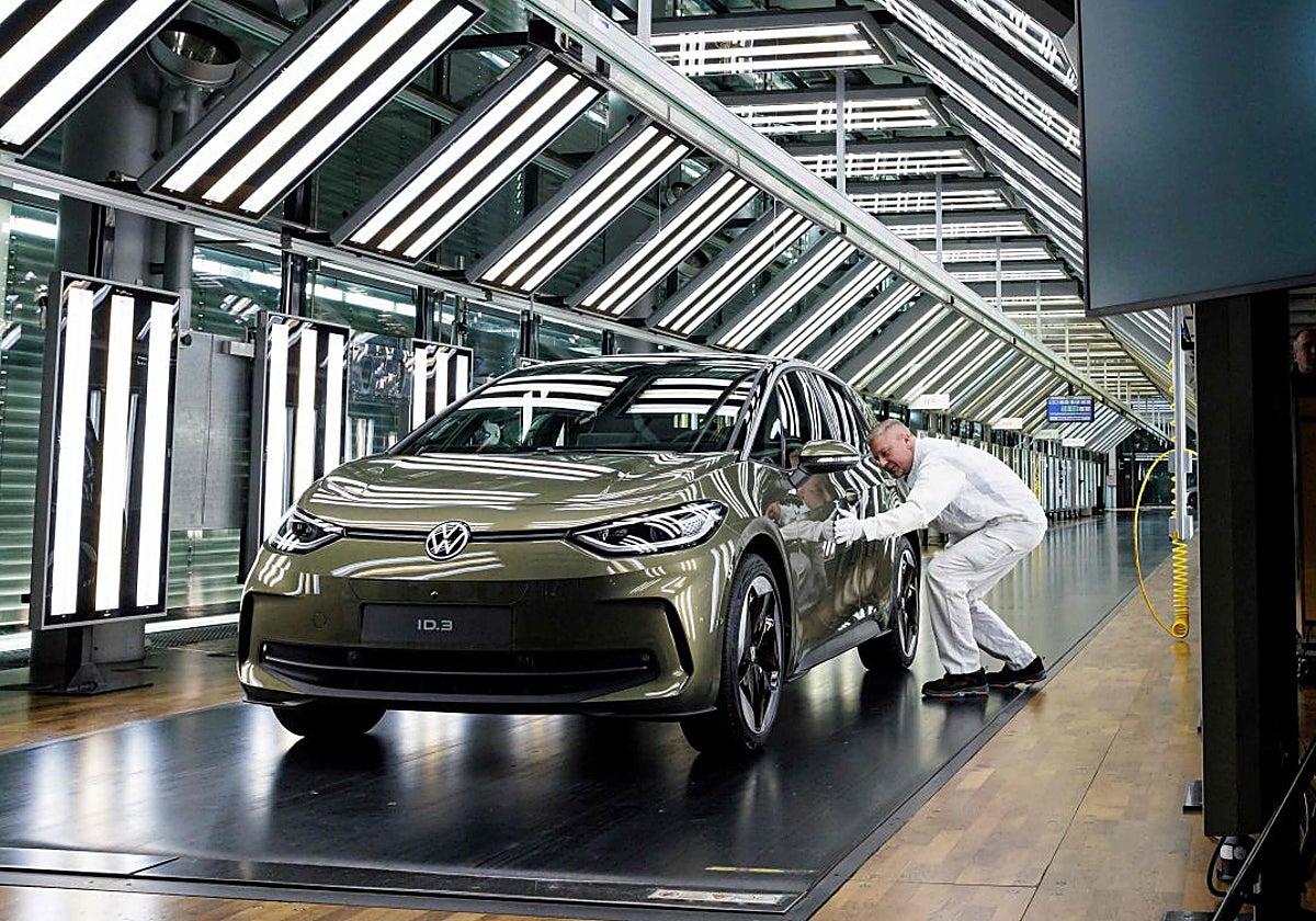 La extinta línea de montaje del Volkswagen ID.3 en Dresde, Alemania.