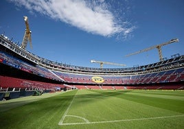 El Camp Nou sigue estando en obras.