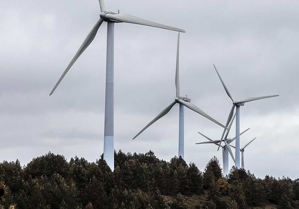Parque eólico en Álava.