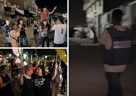 Gazatíes y familiares de los rehenes celebran un acuerdo que los periodistas palestinos anuncian en las calles de Gaza