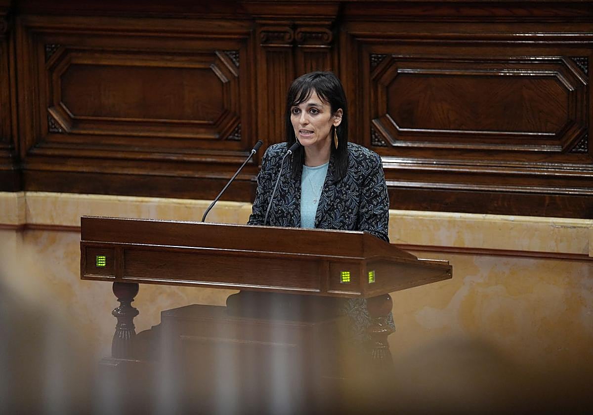 La diputada de Aliança Catalana, Silvia Orriols, durante la tercera jornada del Debate de Política General, en el Parlament de Catalunya.
