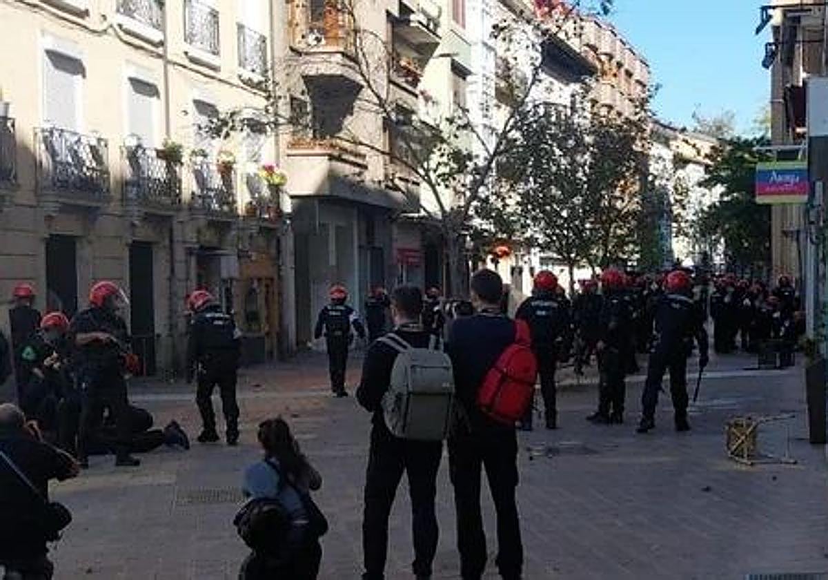 Momentos de tensión en Vitoria.