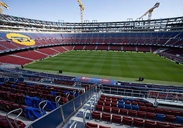 Estado del interior del Camp Nou el pasado 23 de septiembre.