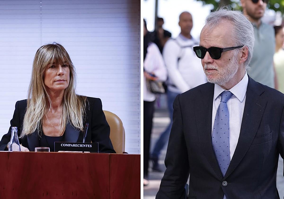 Begoña Gómez, en el Congreso, y Antonio Camacho, su abogado