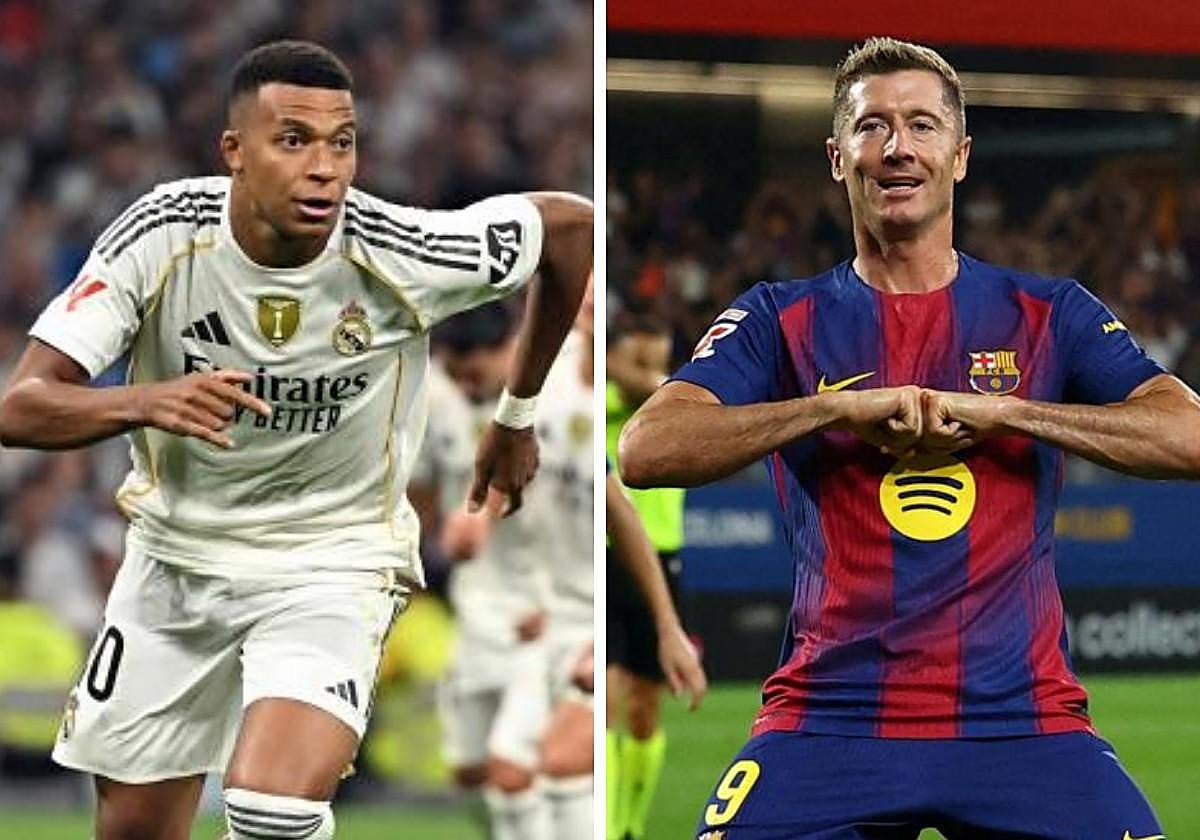 Kylian Mbappé y Robert Lewandowski.