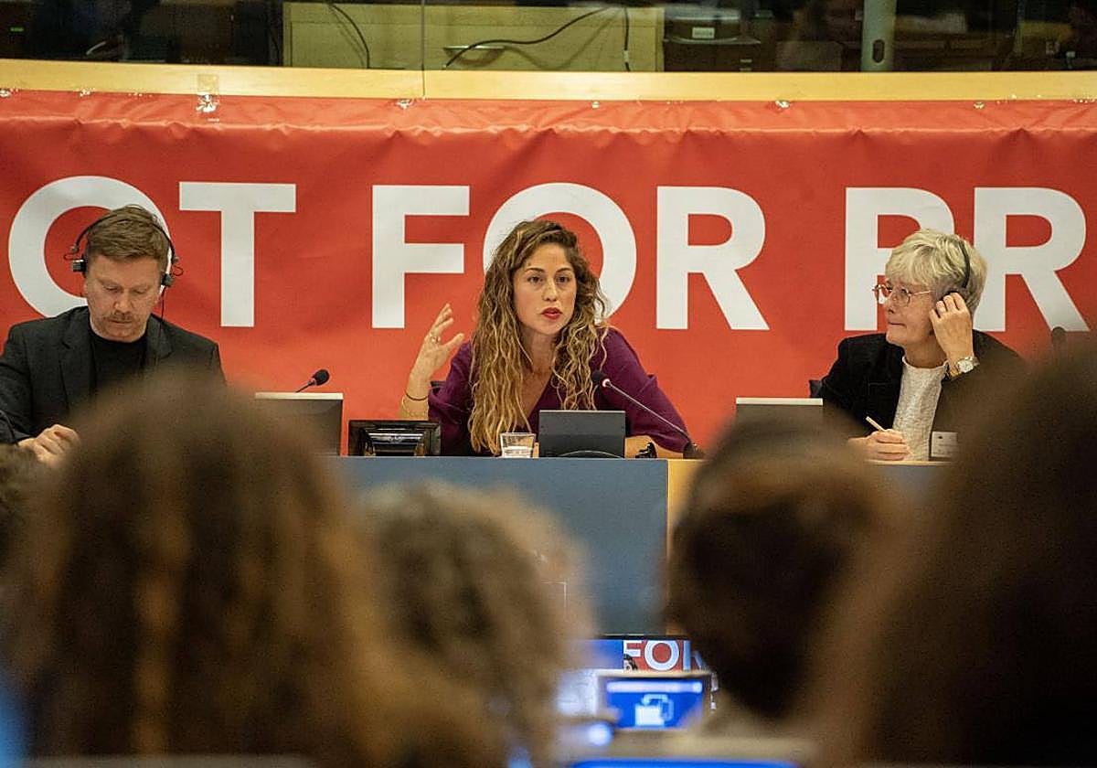 La coordinadora general de Movimiento Sumar, Lara Hernández.