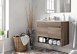 Renueva tu baño por poco dinero con estos muebles modernos y funcionales