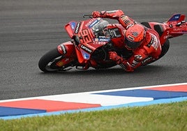 Marc Márquez, durante un GP con su Ducati.