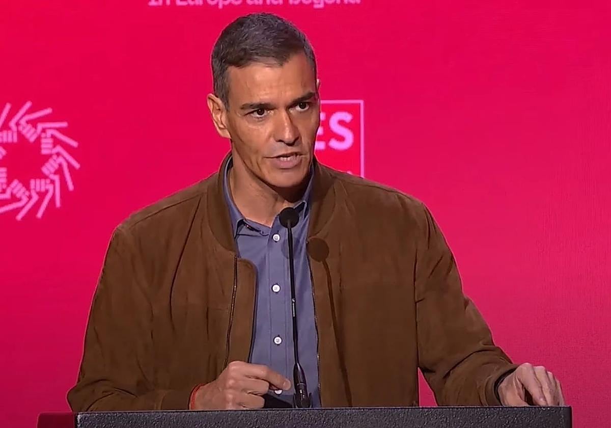 Pedro Sánchez, este sábado en el congreso de los socialistas europeos, en Ámsterdam