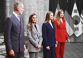 La Familia Real, en el Reconquista, antesala a la ceremonia de los Premios Princesa de Asturias.