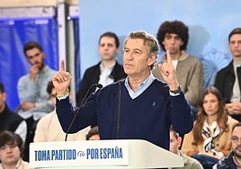 El presidente del PP, Alberto Núñez Feijóo.