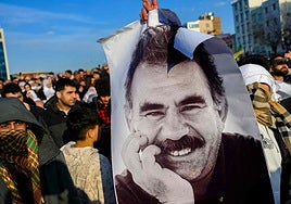 Un retrato del líder del PKK, Abdulá Ocalan.