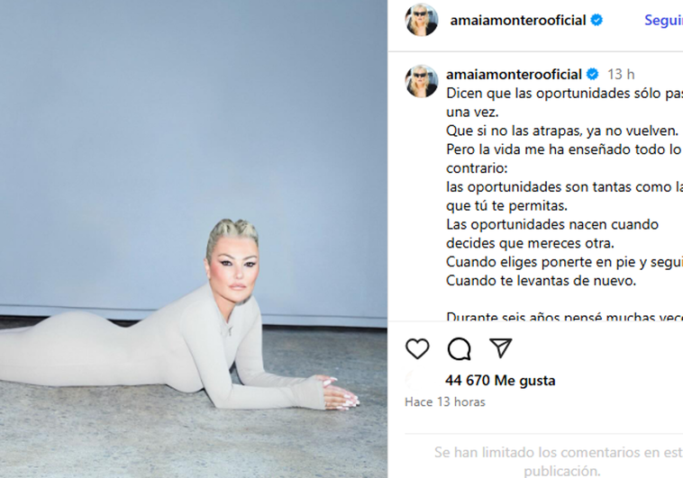 Amaia Montero rompe su silencio: «He vuelto. Hemos vuelto. Con mi banda, con mis compañeros, mis hermanos, mi familia»