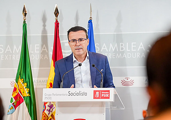 Miguel Ángel Gallardo, secretario general del PSOE de Extremadura.