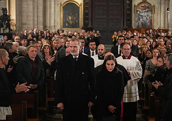 Misa por las víctimas de la dana celebrada en Valencia.