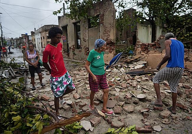 Una zona dañada por el huracán 'Melissa' a su paso por Cuba.