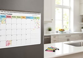 Organiza tu semana de forma práctica y cómoda con este planificador magnético para la nevera