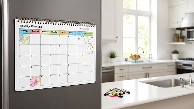 Organiza tu semana de forma práctica y cómoda con este planificador magnético para la nevera