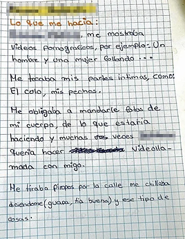 «Me tocaba mis partes íntimas: el culo, mis pechos...»