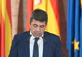 Carlos Mazón, durante su comparecencia.