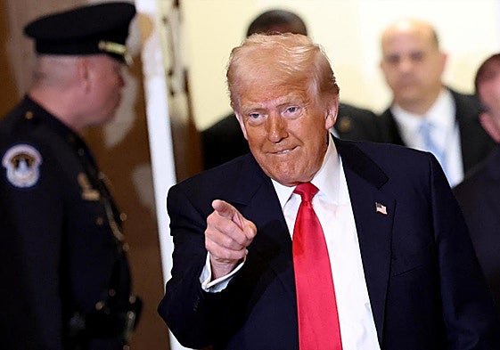 El presidente estadounidense, Donald Trump, en el Capitolio.