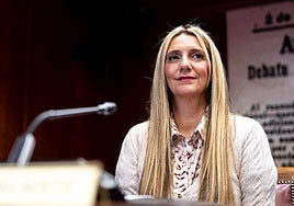 Claudia Montes, durante su comparecencia en el Senado.